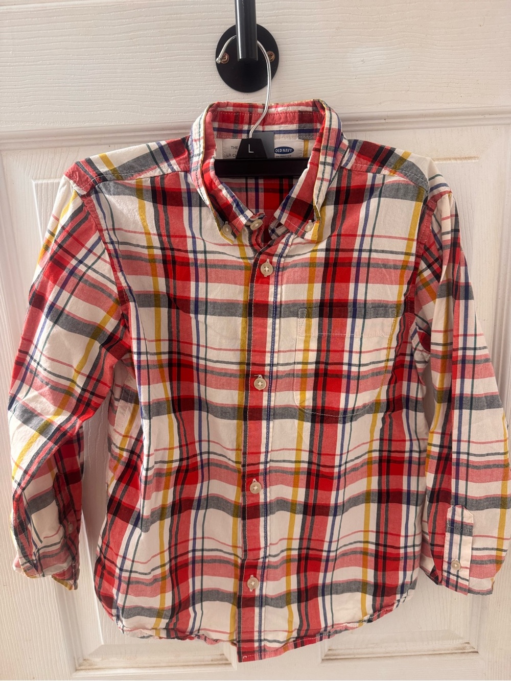 Old Navy The Classic Plaid Button-Down Shirt Boys Size Small (6-7)